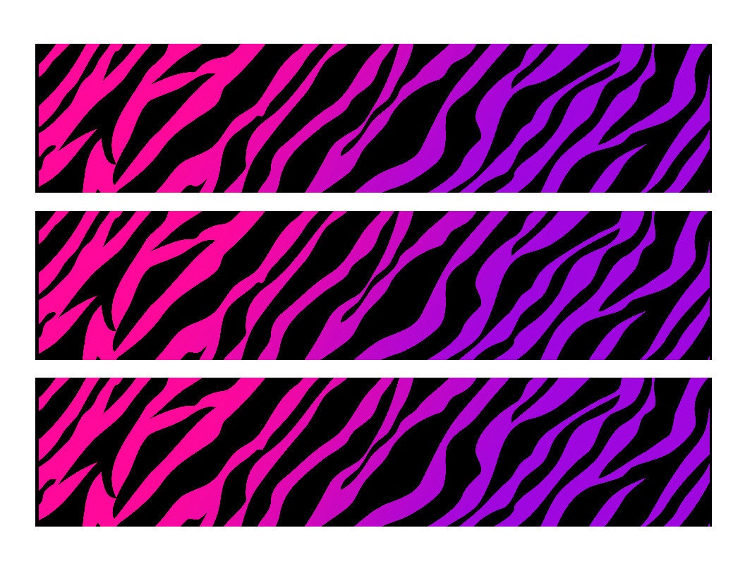 Zebra And Tiger Stripes Edible Cake Strips Cake Toppers