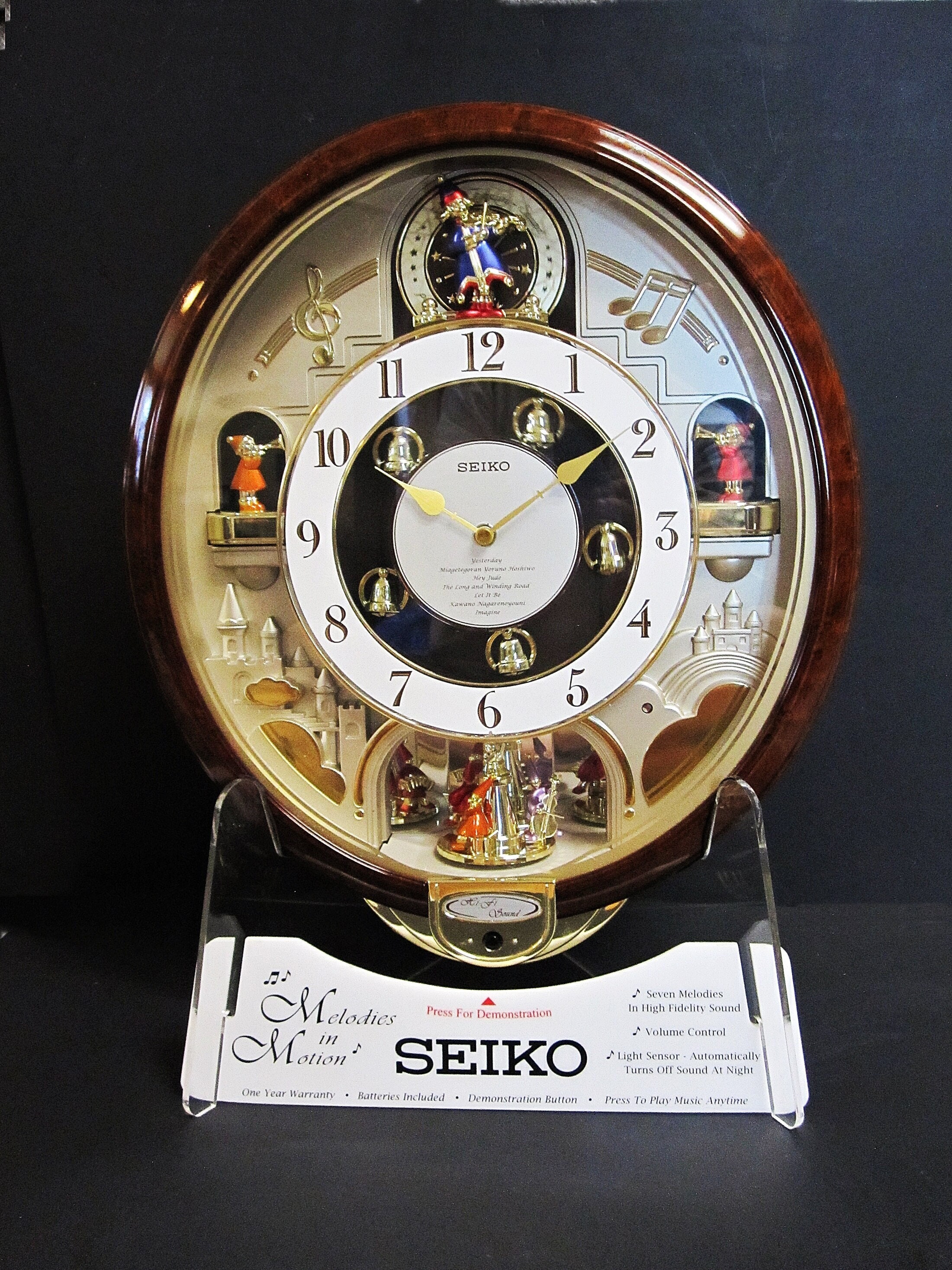 Seiko QXM134BRH Melodies in Motion Hi-fi Musical Wall Clock 7 - Etsy