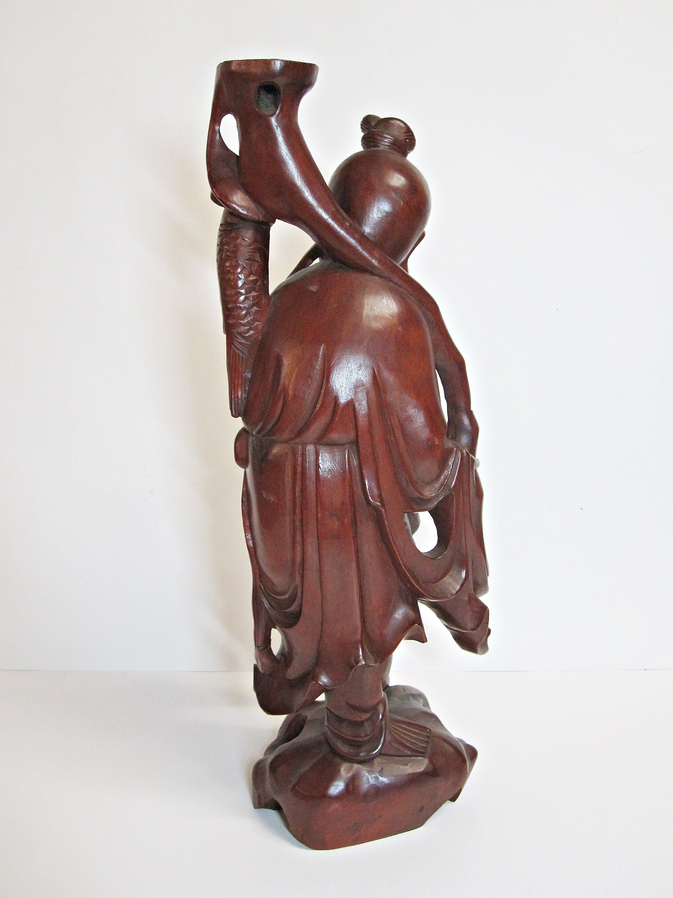 Details about   Chinese vintage Victorian oriental antique large fisherman figurine D 
