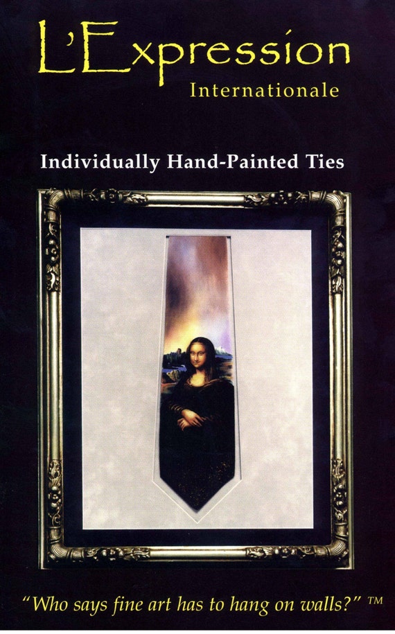 Hand Painted Men Silk Neck Tie Art Novelty Neckti… - image 5