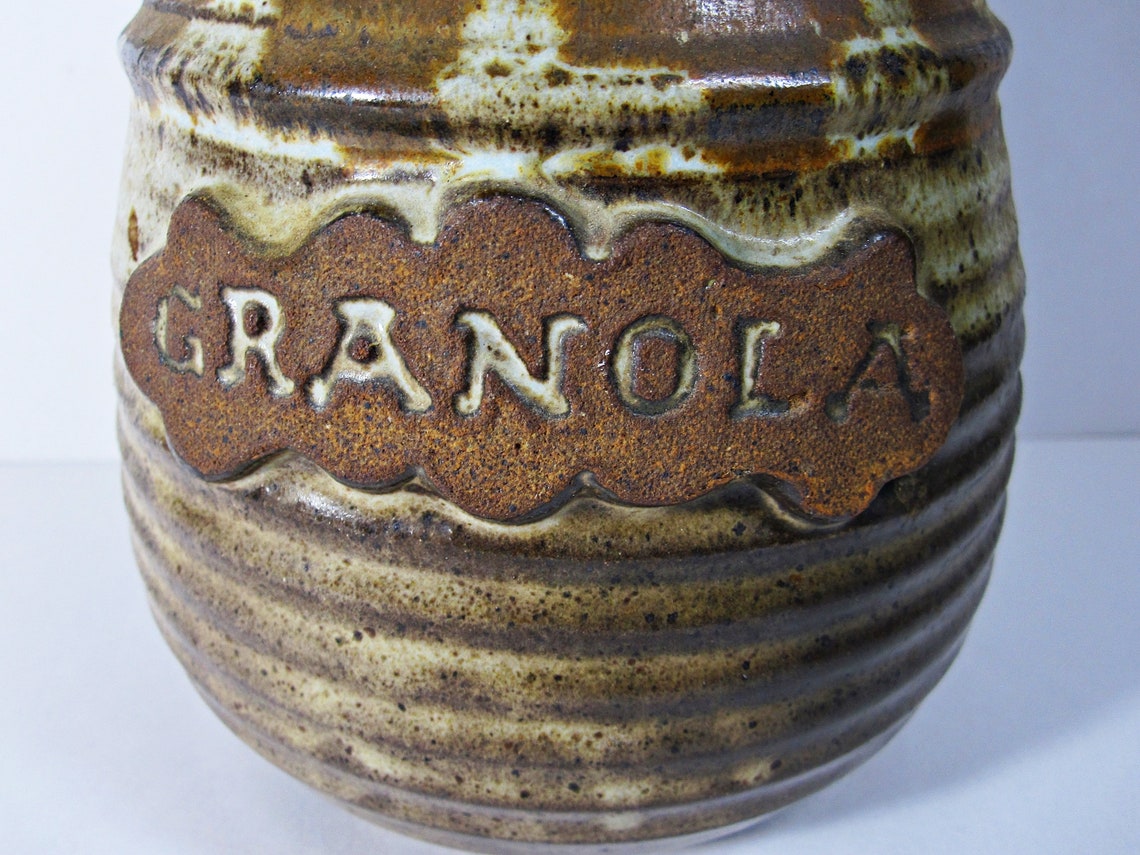 Vintage Boho Hippie Pottery Studio Stoneware Granola Pot Etsy