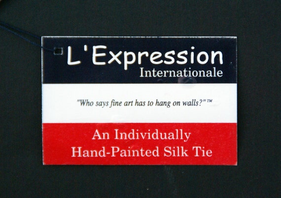 Hand Painted Men Silk Neck Tie Art Novelty Neckti… - image 6