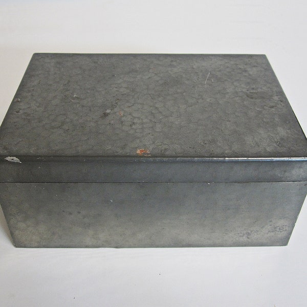 Old WMF Edelzinn German Cigar Humidor Jewelry Box Hand Hammered