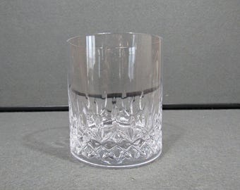 Waterford Crystal Lismore Whiskey Tumbler, 11 Oz Old Fashioned Glass, Signed Cut Crystal Barware