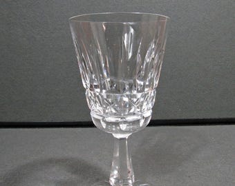 Vintage Waterford Lismore Crystal Water Goblet, Signed 8 Oz Wine Glass, 6 7/8 Inch Replacement Stemware