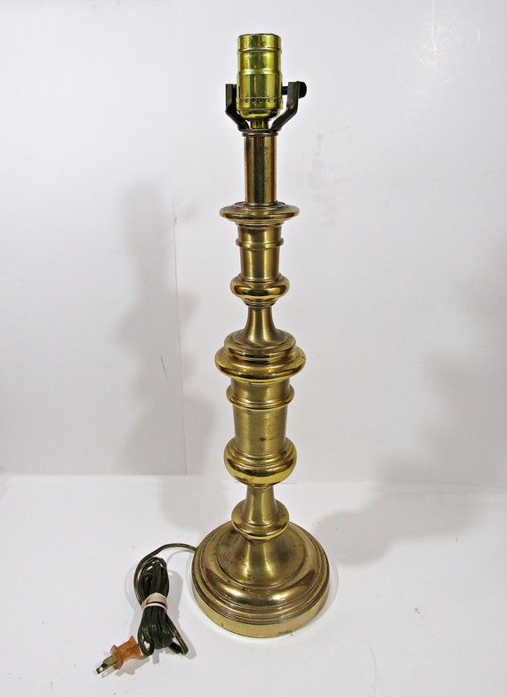 Vintage Stiffel Brass 21 Table Lamp Mid-century Hollywood Regency 