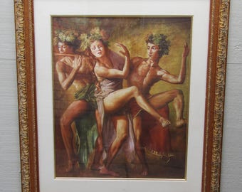Tomasz Rut Bacchanal Signed Limited Edition 16/150 Framed Giclee 23K Gold Art 42.5 x 37 Park West