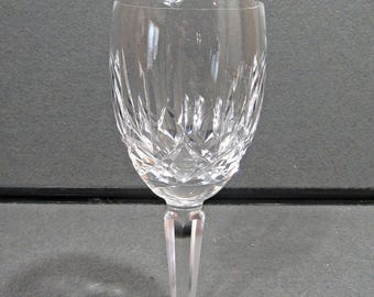 Vintage Waterford Dunloe Crystal White Wine Glass, 4 Oz Irish Cut Crystal Stemware, 5.75 inches