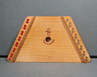 Vintage Perepelochka Lap Harp, Belarus 15 String Zither, Перепелочка Wooden Folk Instrument, Psaltery Music Maker, Eastern European Decor