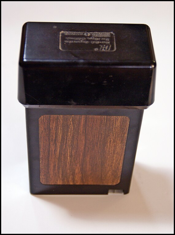 Postage Stamp Affixer Vintage Black Faux Woodgrain Datalink Etsy