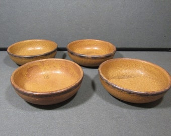 Set of 4 Vintage Southwestern Style McCoy Pottery 1413 Canyon Mesa Stoneware Bowls