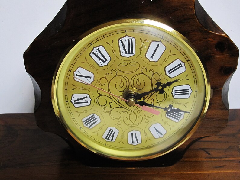 Kienzle Table Mantel Quartz Clock 627C Wooden Base Made in Etsy