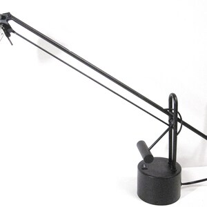 Vintage Black Counterbalance Halogen Desk Lamp, 1990s Model 4400 Adjustable Task Light, Postmodern Office Studio Lamp
