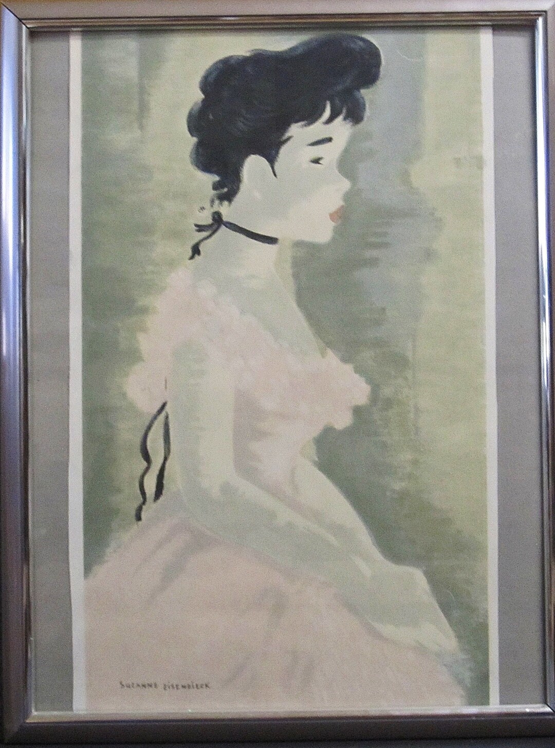 Suzanne Eisendieck Original Pastel Painting on Paper Female Portrait