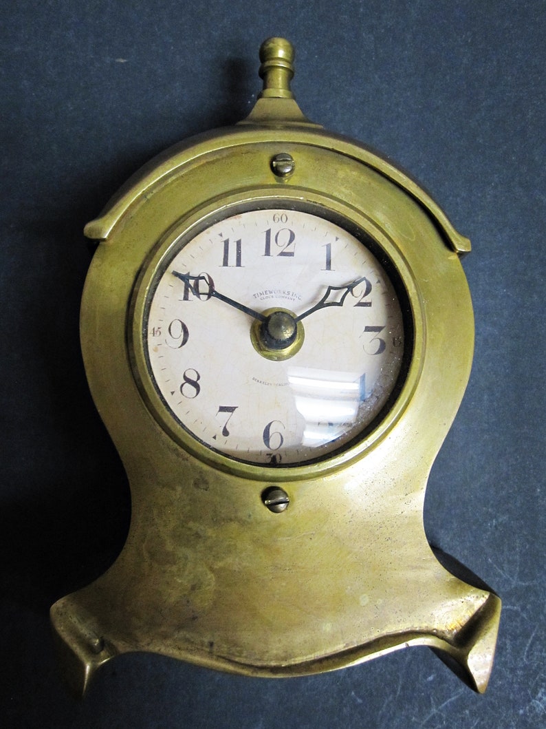 Solid Brass Antique Reproduction Mantle Quartz Clock Timeworks Etsy