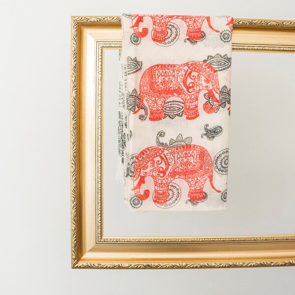 Elefant Schal Elefant Print Schal Elefant Pareo Boho Schal Boho Pareo Elfenbein Schal schwarz Pareo Strand Pareo indische Tuch indischer Stoff