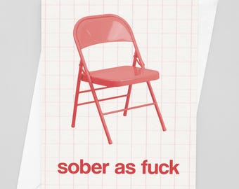 Sober AF Card Set, Funny Recovery Greeting Card, AA Sponsor Gift (3 Pack)