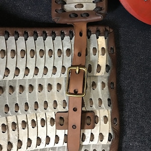 Strap and Buckle Set for Shoulders – “D” Lamellar Plates