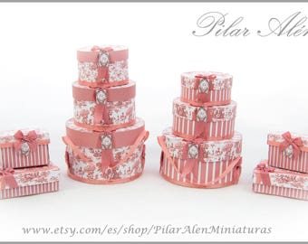 miniature hat boxes