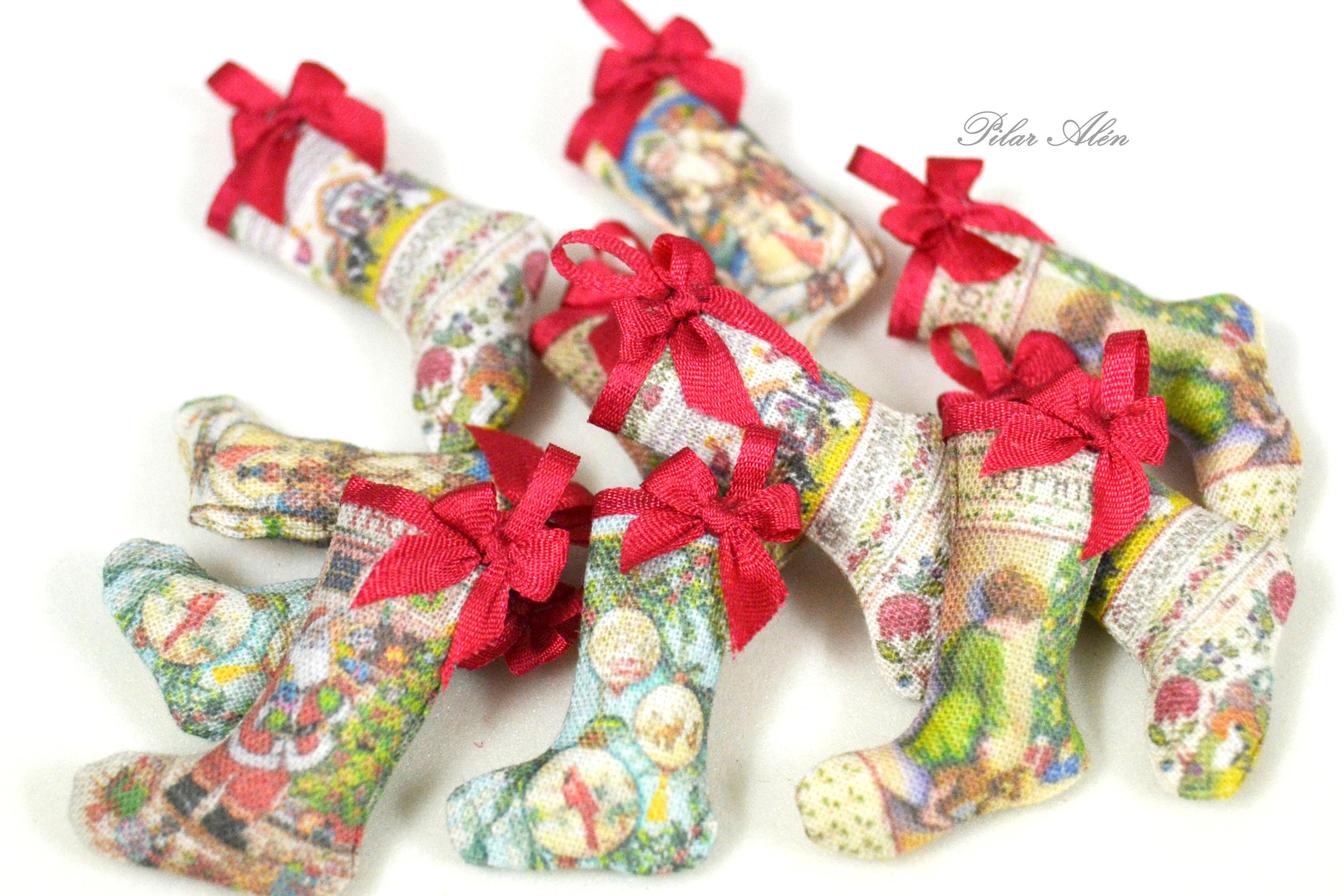 Bota de Navidad bolas navideñas color rosa para chimenea de | Etsy