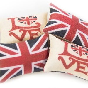 London pillow, vintage pillow, Industrial cushion, dollhouse miniature, British flag, gift for woman, UK flag, London lovers, christmas gift