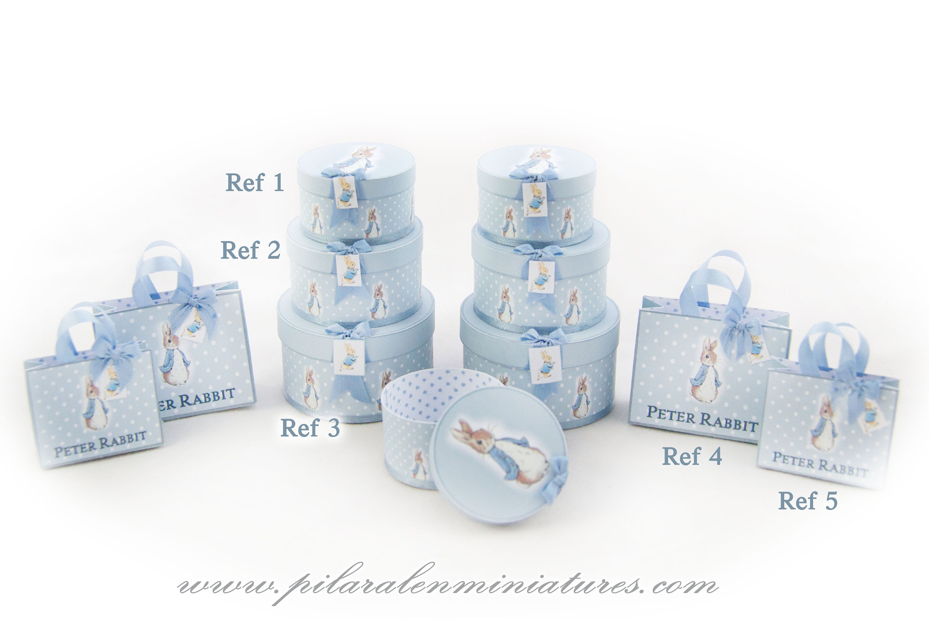 Miniature Peter Rabbit Boxes for Dollhouse, 1:12 Scale Beatrix Potter ...