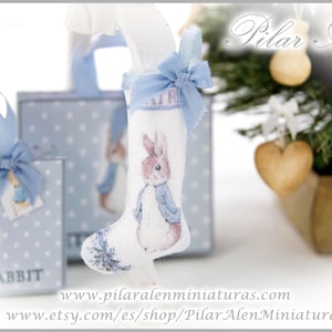 Peter Rabbit Christmas Stocking, Stocking Hanging, for Fireplace, for