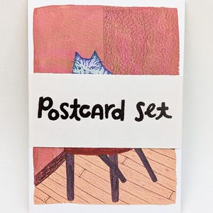 Ensemble de cartes postales de la série Cat