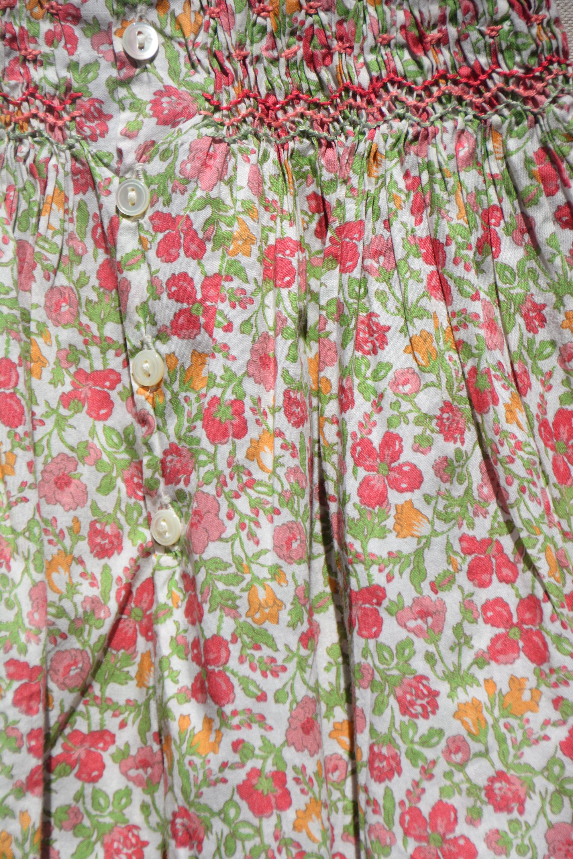 Bonpoint, Brodé Main, Smocked Top in Liberty Fabric Print - Size 