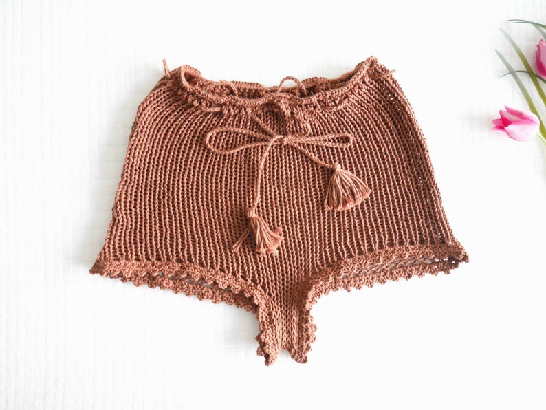 Knitted Selling rankings and crochet high waisted MILAN ela waist MODEL Superlatite shorts