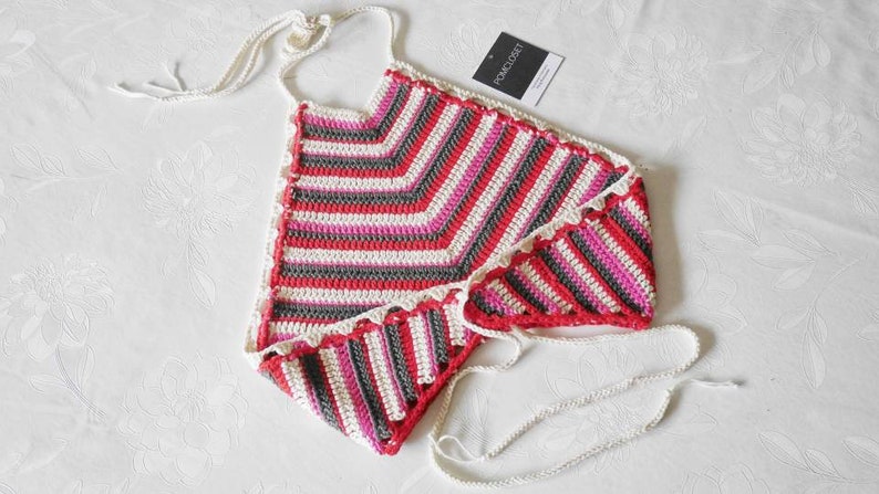 crochet bikini top Crochet top Halter top in colorful colours
