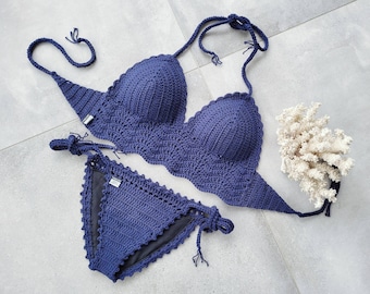 Crochet bikini set (Model Ibiza), cheeky bottom, linings comes extra