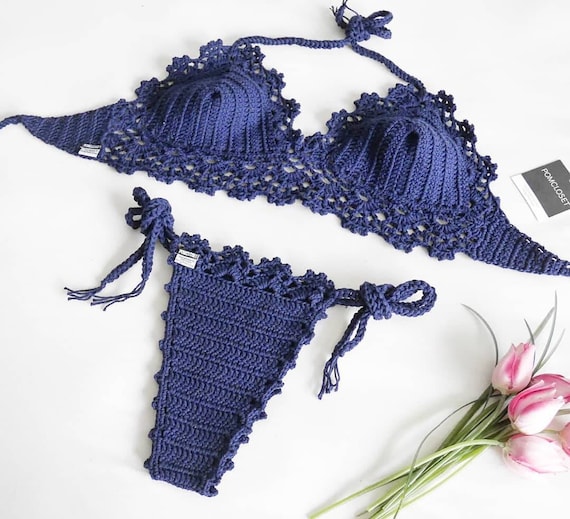 Communistisch Nieuwheid Rechtmatig Crochet Bikini Set model Toscana. Sexy Brazilian Bottom With - Etsy Israel