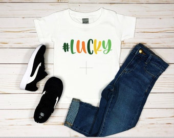 Boy's St. Patrick's Day shirt | #lucky | Boys St Patricks Shirt | Boys St Patty's shirt | Lucky Toddler Shirt i kids toddler shirt