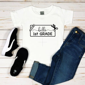 Hello 1st Shirts,Teach Love Inspire Shirt,Back To School Shirt,First Grade Teacher Tee,Teacher Appreciation Tee,1st day of school, teacher