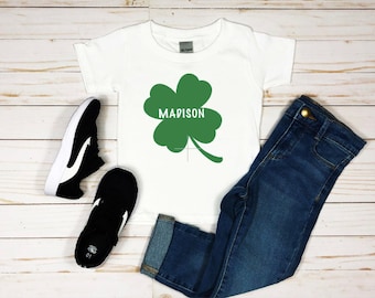 Kids St pattys day shirt ,Name Shirt St Patricks Day, St patricks day shirt kid, St Patricks day shirt for toddler ,Girls Tee, boys shamrock