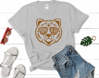 Mama Bear Shirt, Mama Bear Tshirt, Momma Bear, Mama Bear Gift, Animal Nature Lover Shirt, mother day shirt, mom shirt hiking shirt