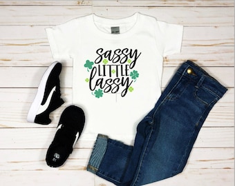 Sassy Little Lassie Kids Shirt, Kids St Patricks Day Shirt, St Patrick's Day Shirt Kids, Toddler St Patrick's Day Shirt , lucky girls shirt