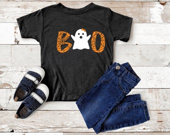 Halloween Boo Shirt, Halloween Geister Shirt, Halloween Mädchen T-Shirt, Kinder Halloween Shirt, Spinne Halloween Shirt, Kleinkind Halloween Shirt
