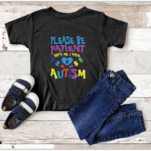 Kinder habe ich Autismus Shirt, Kinder Autismus Bewusstsein Shirt, ich habe Autismus Shirt für Kinder, anders sein, Puzzle-Shirt, bitte geduldig mit mir