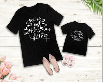 Mother's Day Mommy Me Outfit, Our First Mother's Day together, Mommy & Me Matching Shirts, Gift For Her, Mother's Day Gift, Mommy and me
