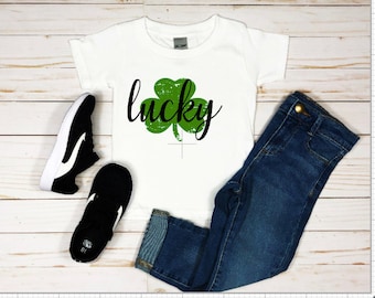 Lucky Shirt, St. Patrick's Day Shirts, Shamrock Shirt, St. Patty's Shirt, Irish Shirt,  kids St. Patrick's shirts, toddler St.Patrick's