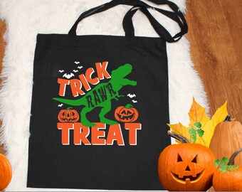 Halloween/Trick or treat/Personalized bag/Tote/Personalized bag/Treat bag, halloween treat bag, kids tote ,halloween candy bag, custom bags