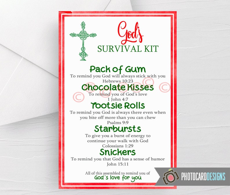 Gods Survival Kit Printable