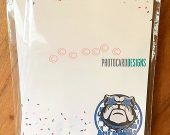 Bulldog Notepad, Bulldog Stars Notepad, Tear off Notepad, To Do Notepad, 4.2x5.45 Notepad