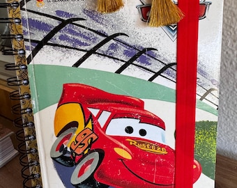 Cars Little Golden Book calendar/ junk journal / sticker book