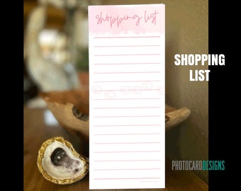 Shopping List Notepad, Business Shopping List, Tear off Notepad, To Do List Notepad, Grocery Shopping List Notepad, 3.5x8.5 Notepad