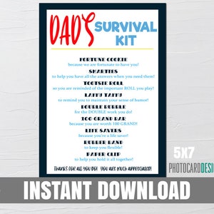 Dad's Survival Kit, Everyday Heroes SURVIVAL Kit Tag, Father's Survival ...