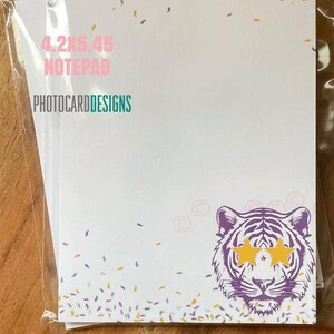 Tiger Notepad, Tiger Stars Notepad, Tear off Notepad, To Do Notepad, 4.2x5.45 Notepad