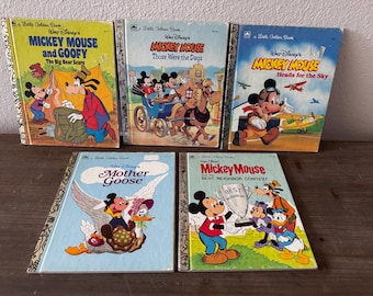 Mickey Mouse Little Golden Book Lot of 5